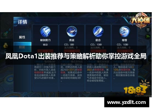 凤凰Dota1出装推荐与策略解析助你掌控游戏全局